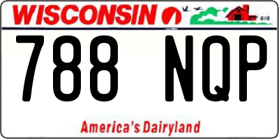 WI license plate 788NQP