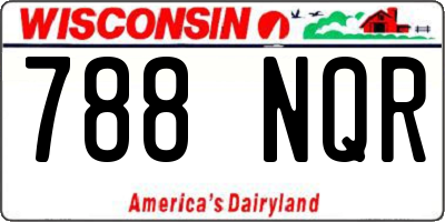 WI license plate 788NQR