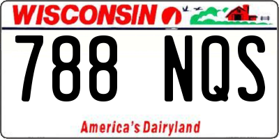 WI license plate 788NQS