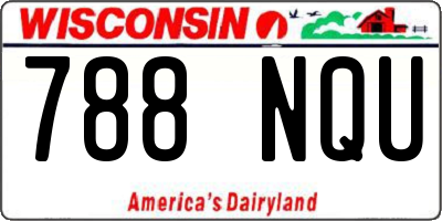 WI license plate 788NQU