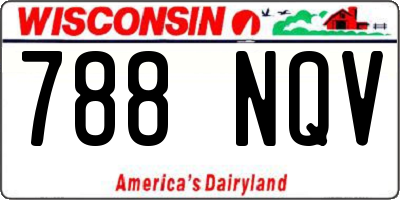 WI license plate 788NQV