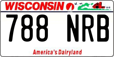 WI license plate 788NRB