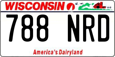 WI license plate 788NRD