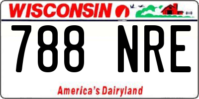 WI license plate 788NRE