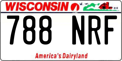 WI license plate 788NRF