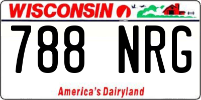 WI license plate 788NRG