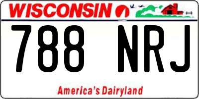 WI license plate 788NRJ