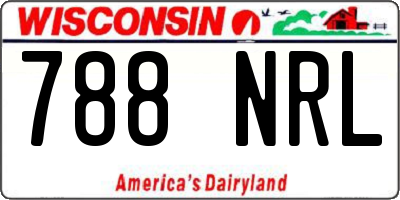 WI license plate 788NRL