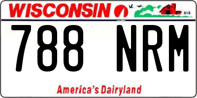 WI license plate 788NRM