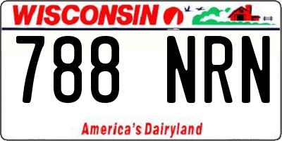 WI license plate 788NRN