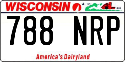 WI license plate 788NRP