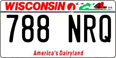 WI license plate 788NRQ