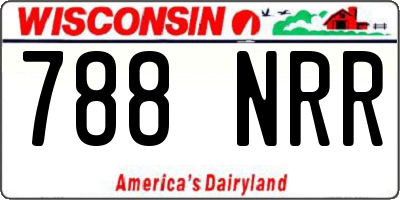 WI license plate 788NRR