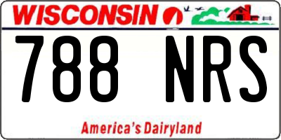 WI license plate 788NRS
