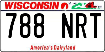 WI license plate 788NRT