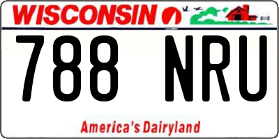 WI license plate 788NRU