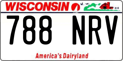 WI license plate 788NRV