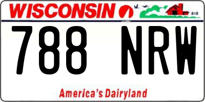 WI license plate 788NRW