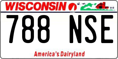 WI license plate 788NSE