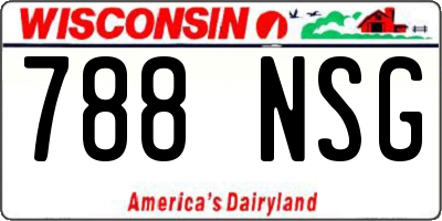 WI license plate 788NSG