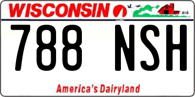 WI license plate 788NSH