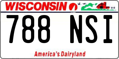 WI license plate 788NSI