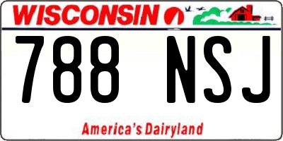 WI license plate 788NSJ