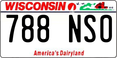 WI license plate 788NSO