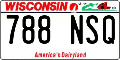 WI license plate 788NSQ