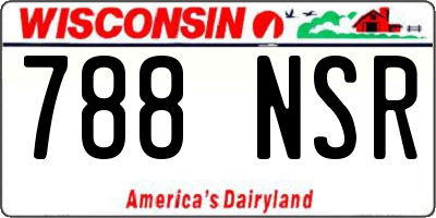 WI license plate 788NSR