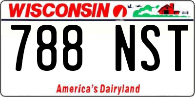 WI license plate 788NST