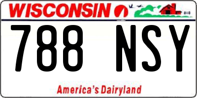 WI license plate 788NSY