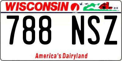 WI license plate 788NSZ