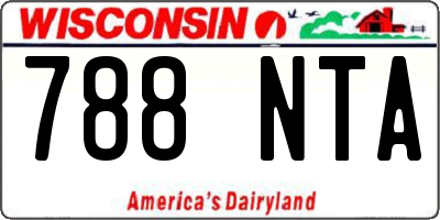 WI license plate 788NTA