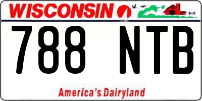 WI license plate 788NTB