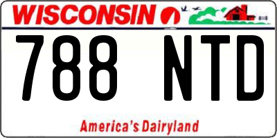 WI license plate 788NTD