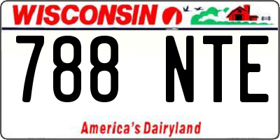 WI license plate 788NTE