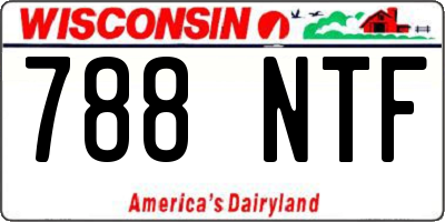 WI license plate 788NTF