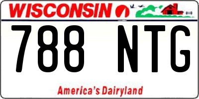 WI license plate 788NTG