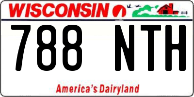 WI license plate 788NTH