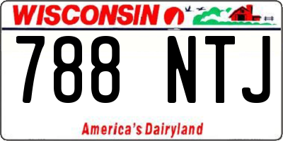WI license plate 788NTJ