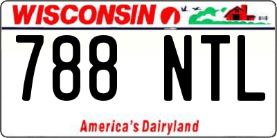 WI license plate 788NTL