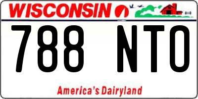WI license plate 788NTO