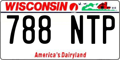 WI license plate 788NTP