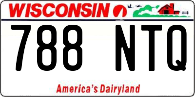 WI license plate 788NTQ