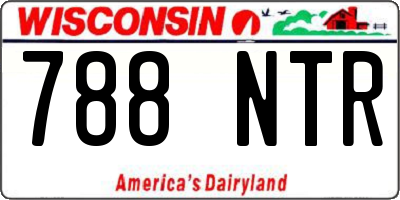 WI license plate 788NTR