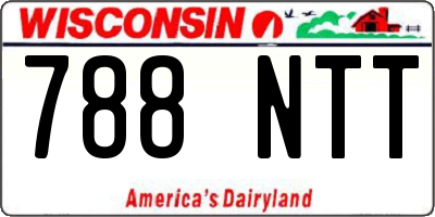 WI license plate 788NTT