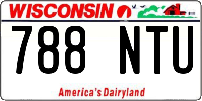 WI license plate 788NTU