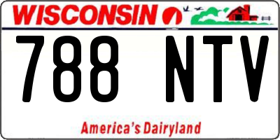 WI license plate 788NTV