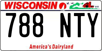 WI license plate 788NTY